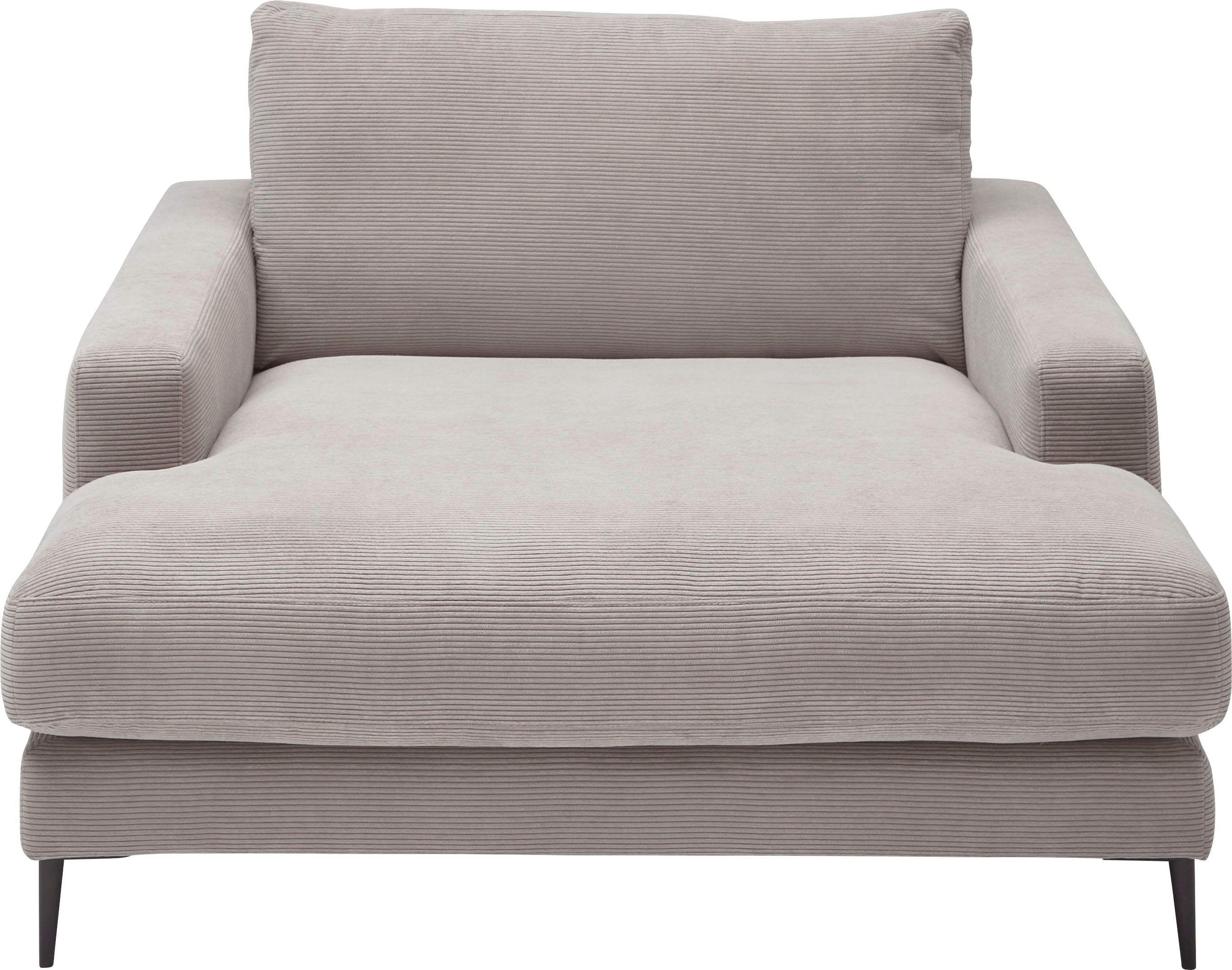Chaiselongue INOSIGN "Downtown Loungemöbel zum Relaxen, B/T/H: 132/170/84 cm", beige (sand), B:132cm H:84cm T:170cm, 95% Polyester, 5% Nylon, Sofas, auch in Bouclé, Cord und Easy care - leicht mir Wasser zu reinigen