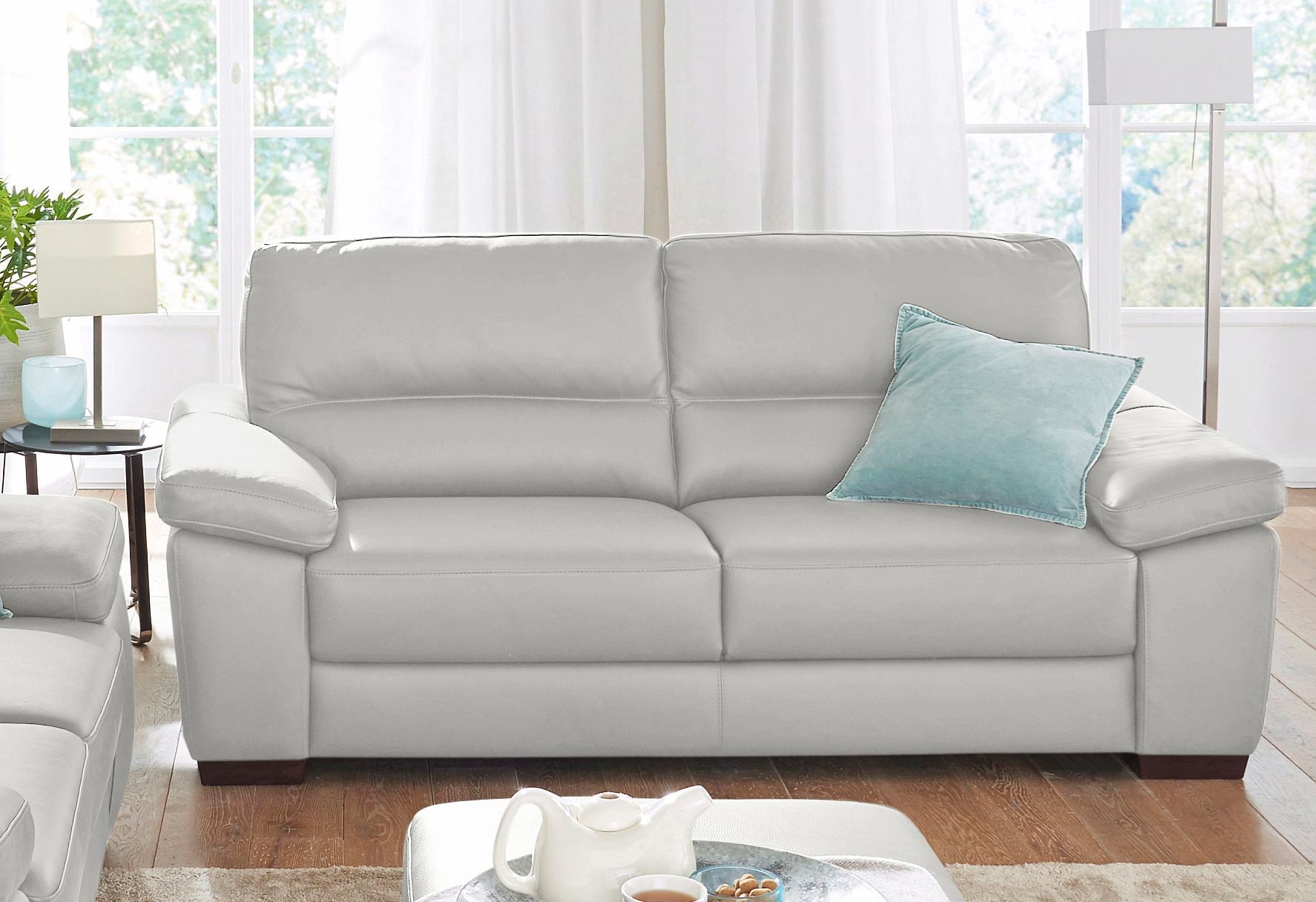 2-Sitzer CALIA ITALIA "Gaia, hochwertiges Ledersofa mit erstklassigem Sitzkomfort", braun (tortora), B:177cm H:92cm T:97cm, Leder SORRENTO - 100% Leder;Leder BULL - 100% Leder, Sofas, edles Design, in zwei hochwertigen Lederqualitäten