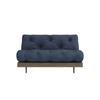 Daybett KARUP DESIGN "Roots Schlafsofa, Gästebett, Sofa inkl. Futonmatratze", blau (navy), B:140cm H:85cm, Bezug: 80% Baumwolle, 20% Polyester, Daybetten, Inkl. Futonmatratze, in mehreren Größen & Farben erhältlich