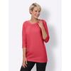 Longshirt CLASSIC BASICS "Longshirt", Damen, Gr. 52, orange (hummer, meliert), 65% Polyester, 35% Baumwolle, meliert, gemustert, mehrfarbig, Rundhals, 3/4-Ärmel, Shirts