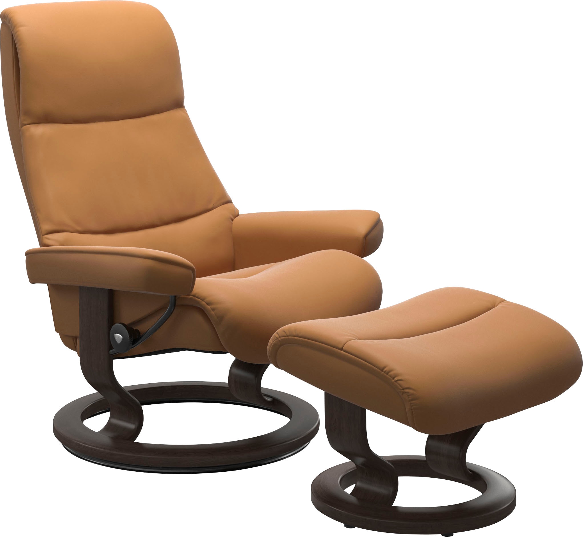 Relaxsessel STRESSLESS "View", braun (new caramel), B:78cm H:105cm T:78cm, Sessel, Relaxsessel, mit Classic Base, Größe S,Gestell Wenge
