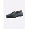Slipper HEINE, Damen, Gr. 42, blau (marine), Leder, Rindsleder, modisch, Schuhe