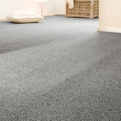 Teppichboden ANDIAMO "Bruce, Schlinge", grau, B:400cm H:4mm L:450cm, Kunstfaser, Teppiche, meliert. Breite 400 cm, Wohnzimmer, strapazierfähig & robust Image