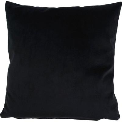 Dekokissen GÖZZE "Duval", schwarz (schwarz, unifarben), B:50cm L:50cm, Polyester, Dekokissen_Sitzkissen_Kissenhüllen, mit Reißverschluss, Kissenhüle ohne Füllung, 2 Stück Image
