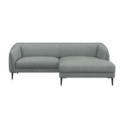 Ecksofa FLEXLUX "Belle Designsofa, bequem durch Kaltschaum im Sitz, OTTOs Choice", blau (sky blau), B:218cm H:74cm T:149cm, 62% Polyester/17%Cotton/14%Viscose/7%linen, Sofas, Skandinavisches Design, In hochwertiger Verarbeitung, B/T 218/149 cm Image
