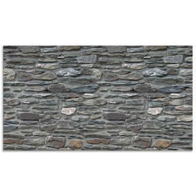 Küchenrückwand ARTLAND "Schiefermauer", grau, B:100cm H:55cm, Aluminium, Spritzschutzwände, Alu Spritzschutz mit Klebeband, einfache Montage Image