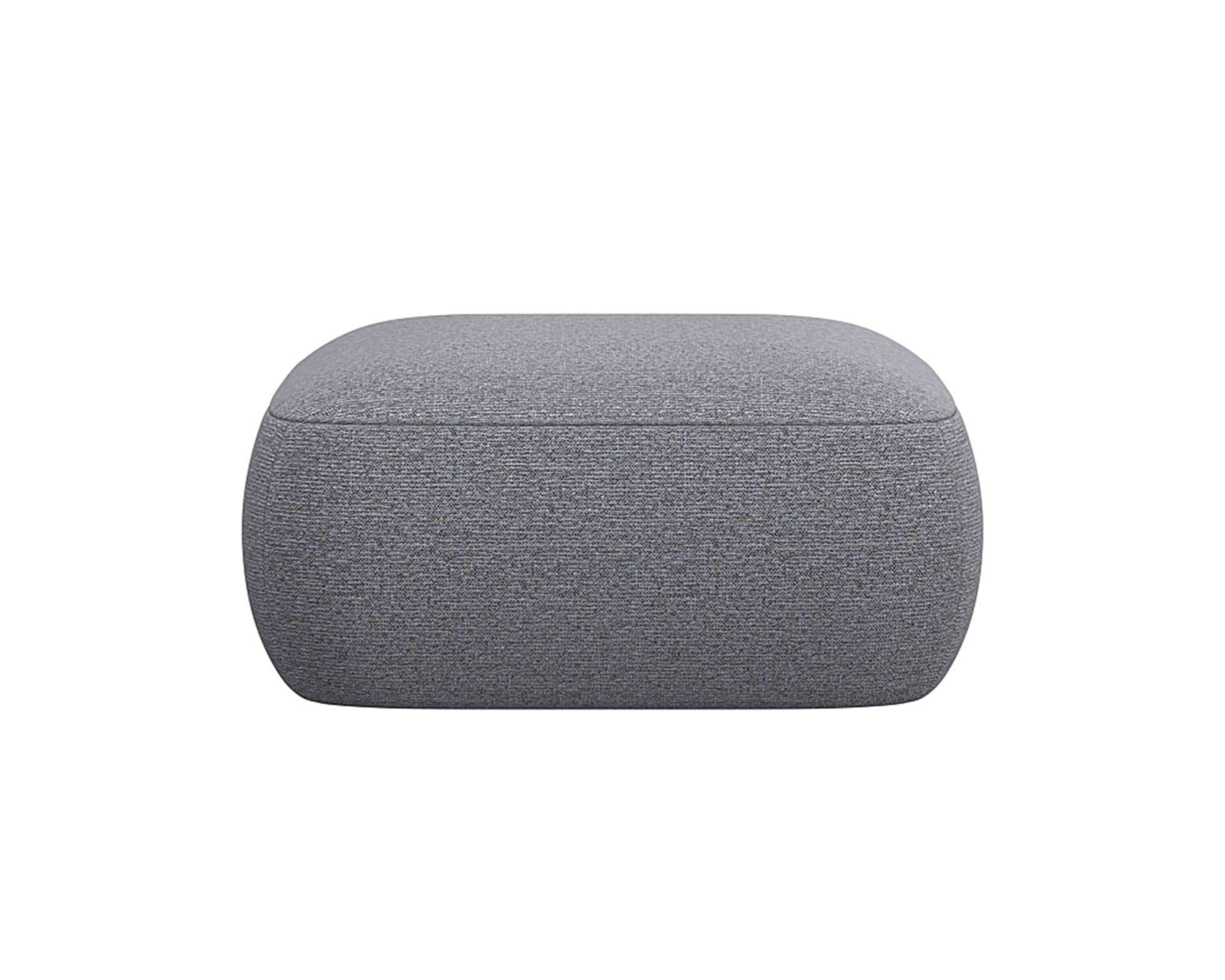 Pouf FLEXLUX "Torino, rund, bodennah, Sitzhocker, Polsterhocker", grau (steel), B:91cm H:46cm T:91cm, Poufs, Modernes, organisches Hocker-Design, Kaltschaum, Wellenunterfederung Image