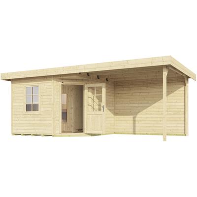 Saunahaus WEKA "SALO 2", beige (natur), Saunaofen, integrierte Steuerung, 9 kW, Saunen, inkl. hochwertiger Elementsauna Image
