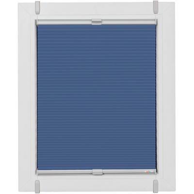 Plissee SUNLINES "Start-up Style Honeycomb", blau (dunkelblau, silberfarben, silberfarben), B:66cm H:185cm, Obermaterial: 100% Polyester, Plissees, verspannt mit Simply-Fix Klemmträger, Wabenplissee, nach Maß Image