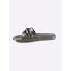 Pantolette CASUAL LOOKS, Gr. 36, silber (silberfarben), Polyester, modisch, Schuhe
