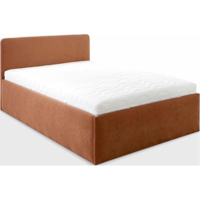 Polsterbett "Davos", OTTOs Choice Topseller", braun, B:145cm H:98cm L:210cm, Bezug Bett: Microfaser (100% Polyester), Bonnell-Federkernmatratze: 51% Polypropylen, 39% Polyester und 10% Baumwolle, Kaltschaummatratze: 100% Polyester, Bezug abnehm-... Image