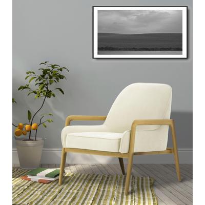 Sessel ANDAS "Braga", beige, B:72,5cm H:84cm T:78cm, Samtoptik (100% Polyester), Luxus-Microfaser weich (100% Polyester), Struktur fein (100% Polyester), Sessel, Einzelsessel Lounge-Sessel, wahlweise mit Gestell aus Eiche in dunkel oder Buchenholz... Image