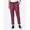 Lederhose HEINE, Damen, Gr. 50, Normalgrößen, rot (bordeaux), 100% Lammnappaleder, unifarben, 7/8-Länge, Hosen
