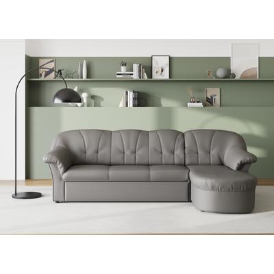 Ecksofa DOMO COLLECTION "Pegnitz, elegante Rückensteppung, kompakte Stellmaße 238/141cm, L-Form", grau, B:238cm H:82cm T:141cm, 100% Polyester, Sofas, wahlweise mit Bettfunktion Image