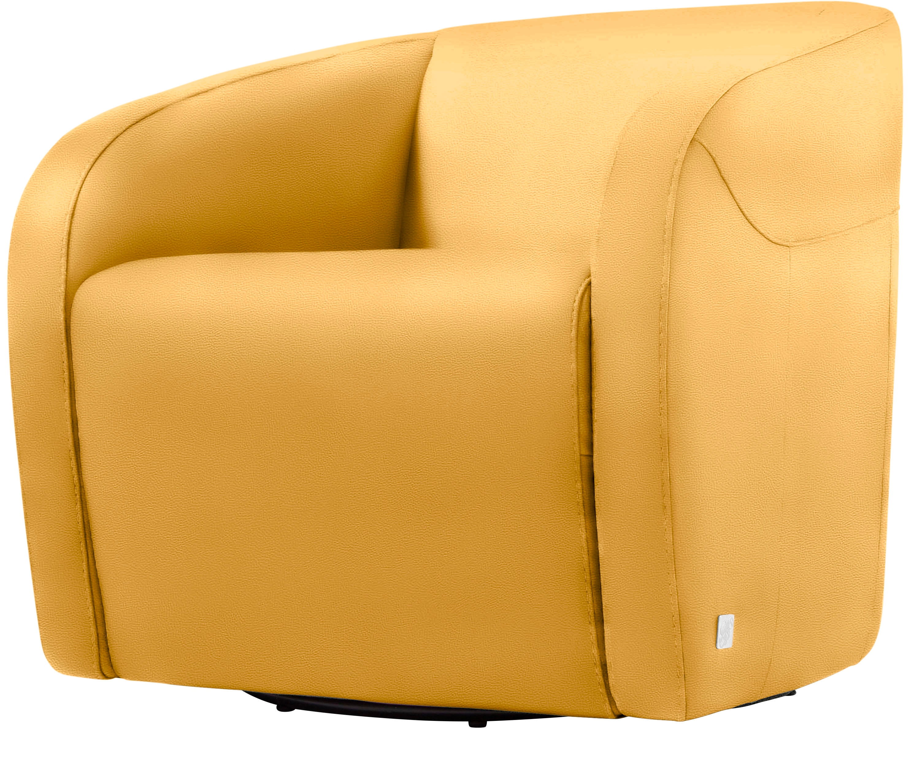 Sessel EGOITALIANO "Charlottaas Clubsessel, Designsessel, modern und zeitlos, bequem", gelb, B:73cm H:73cm T:76cm, Leder »BULL« (echtes Rindsleder). Geschliffenes, pigmentiertes und behandeltes Rindsleder mit einer Dicke von 1, 3-1, 5 mm. Dieses...