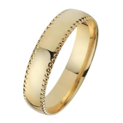 Trauring FIRETTI "Schmuck Geschenk Gold 750 Hochzeit Ehering "LIEBE" Gr. 60, gold (gelbgoldfarben), Fingerringe, 60, ohne Brillant, Gelbgold 375, 5mm, Made in Germany, wahlweise mit oder ohne Brillant Image
