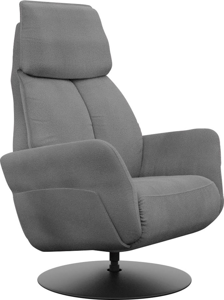 Relaxsessel ALINA "Thimo", grau (anthrazit xbo 9), B:84cm H:114cm T:88cm, Struktur fein XBO (100% Polyester), Sessel, Relaxsessel, in Größe M, Liegefläche 180cm, verstellbar, optional mit Aufstehhilfe