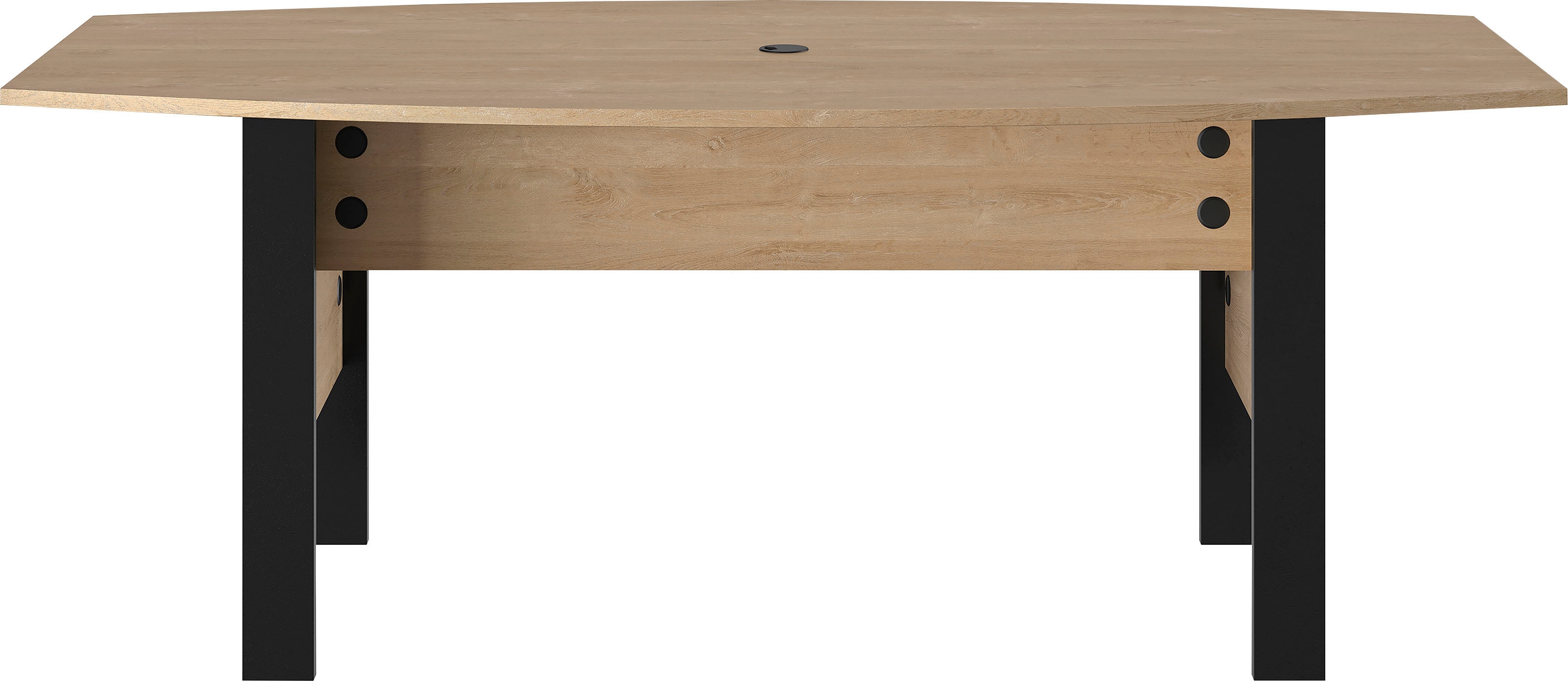 Konferenztisch GAMI "Faro", braun (eiche hell, eiche hell, eiche hell), B:200cm H:76cm T:100cm, Tische, moderner Industrial Look