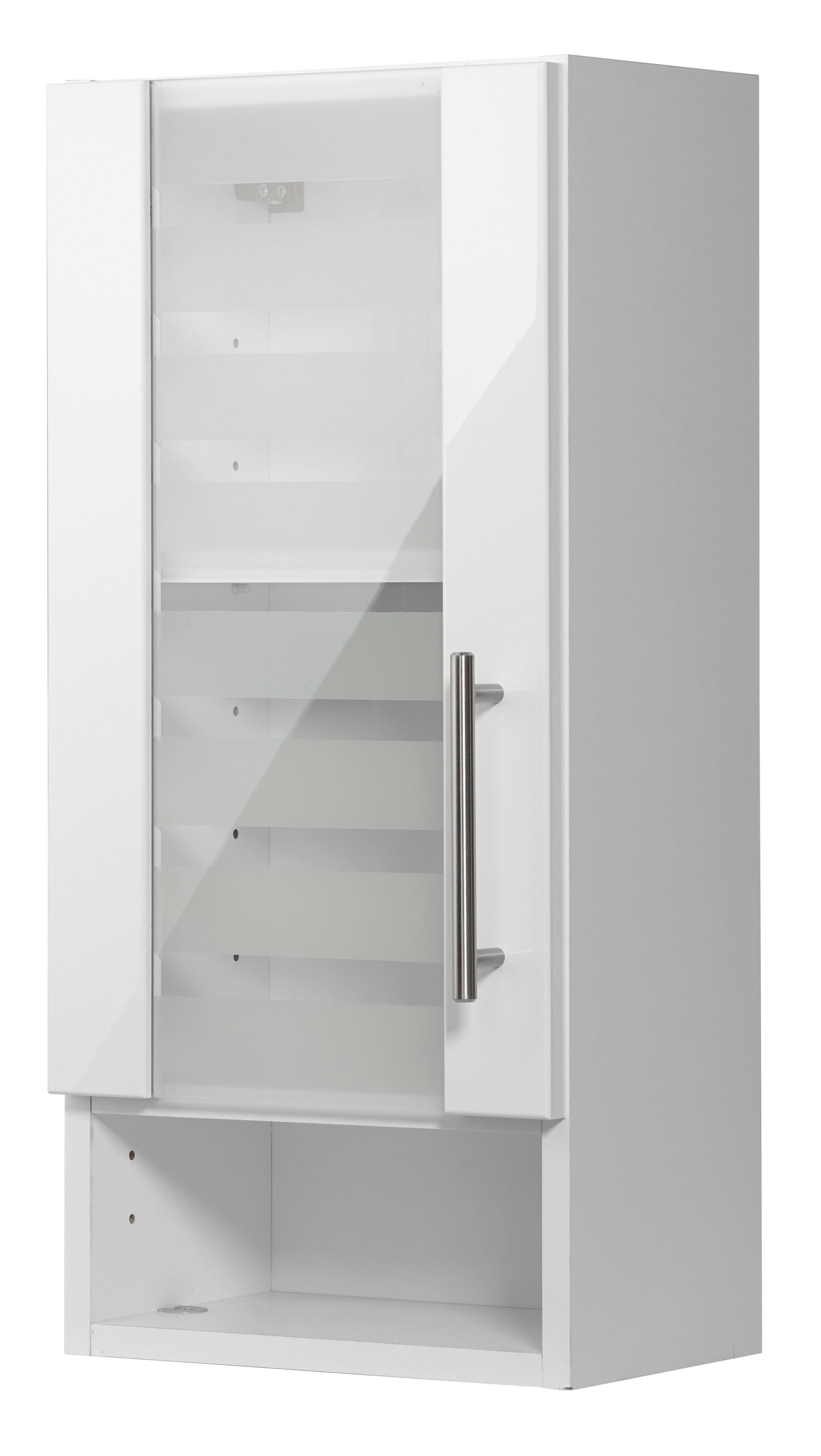 Hängeschrank WELLTIME "Jaca", weiß, B:30cm H:64cm T:20cm, Holzwerkstoff, MDF, Schränke, Hängeschrank, Breite 30 cm, mit MDF Hochglanz-Fronten Image