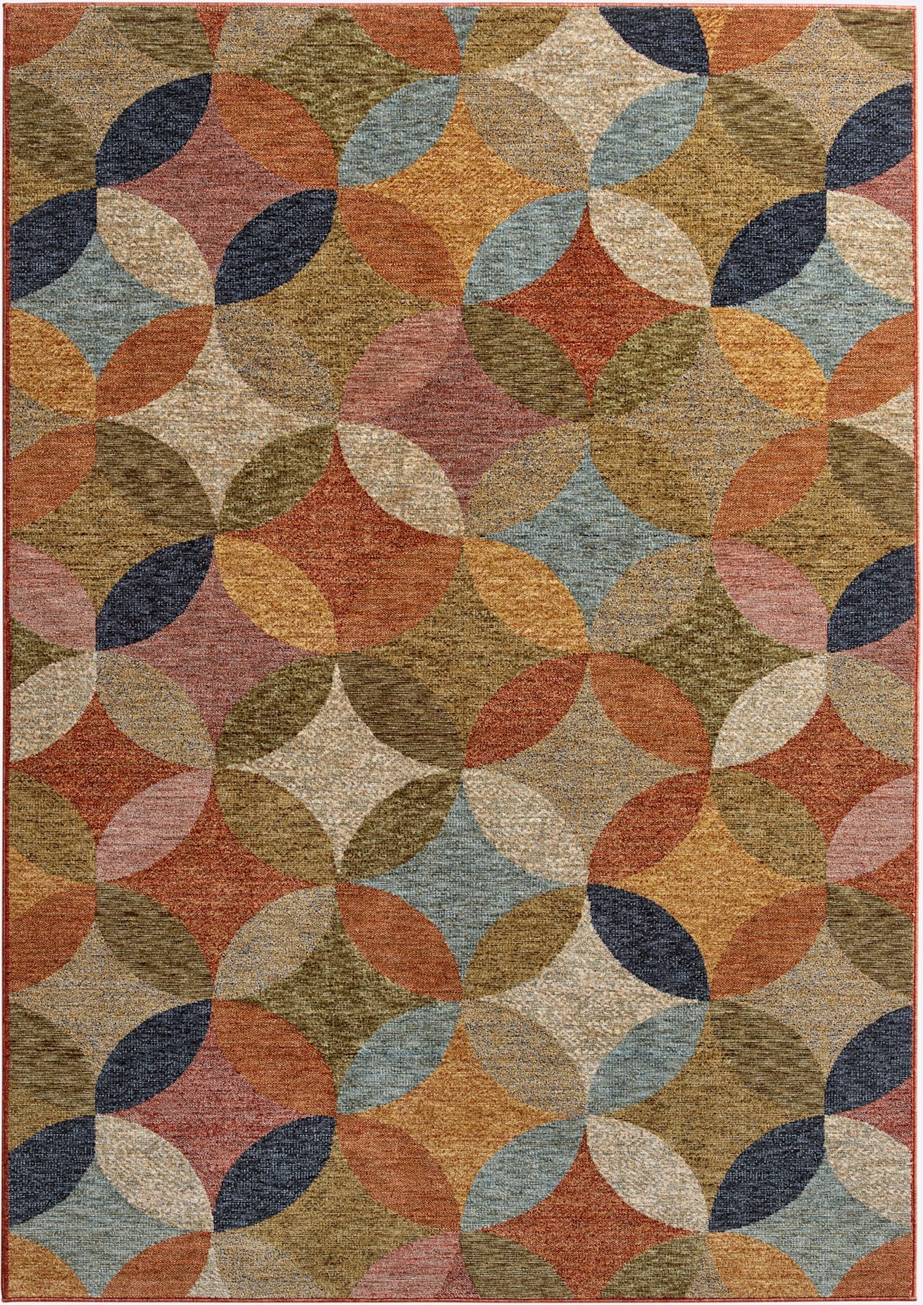 Teppich HEINE HOME Gr. 5, bunt (rot, marine, gemustert), B:200cm H:7mm L:268cm, Kunstfaser, Polyester, Teppiche Image