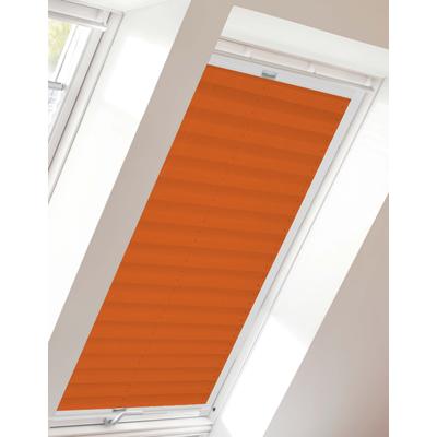 Dachfensterplissee SUNLINES "Young Style Crush", orange (orange, weiß), B:61,3cm H:121,5cm, Obermaterial: 100% Polyester, Plissees, mit Führungsschienen Image