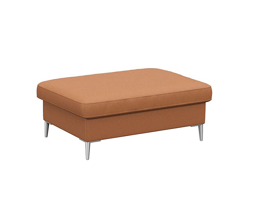 Pouf FLEXLUX "Fiore", braun (modern cogna), B:97cm H:34cm T:66cm, Aluminium, Poufs, Pouf, Kaltschaum, Füße Alu