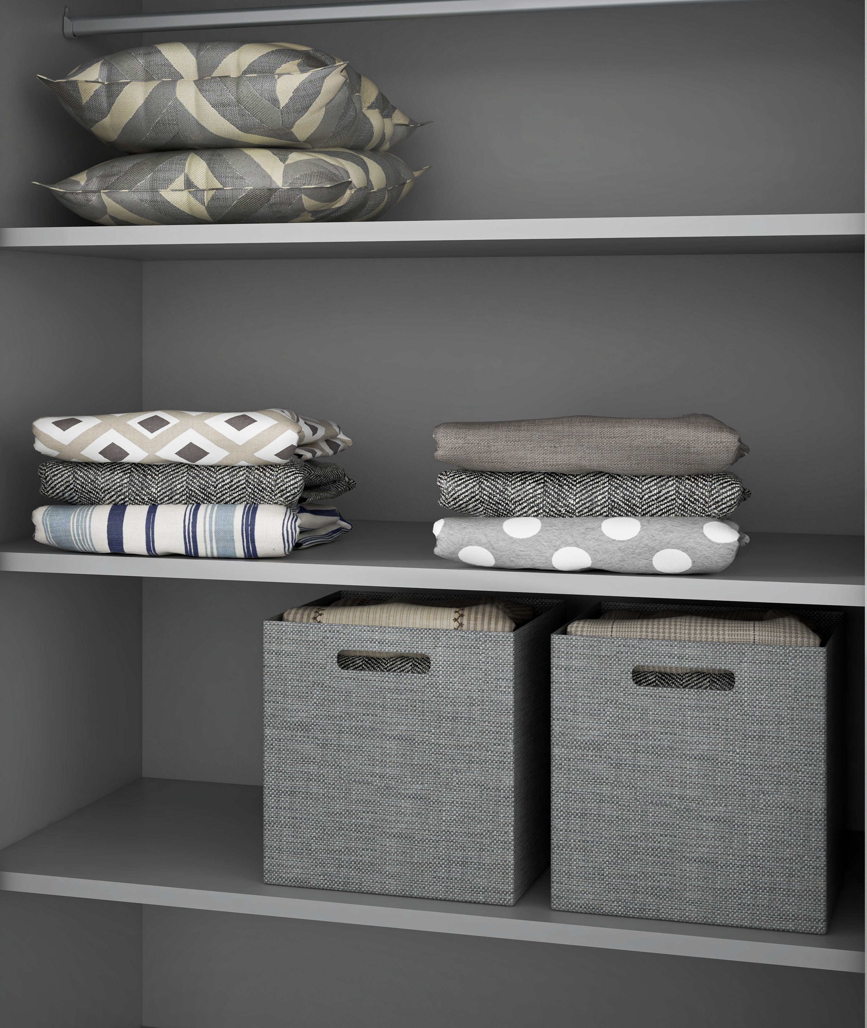 Einlegeboden FORTE "KASHMIR", grau, B:103,8cm H:55,5cm T:2,2cm, Spanplatte, Einlegeböden, Einlegeböden 3er Set, Ergänzung zu 74094962, schafft Ablagefläche