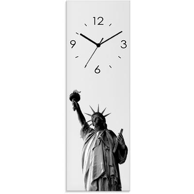 Wanduhr ARTLAND "Freiheitsstatue - New York", schwarz, B:20cm H:60cm T:1,8cm, Wanduhren, wahlweise mit Quarz- oder Funkuhrwerk, lautlos ohne Tickgeräusche Image