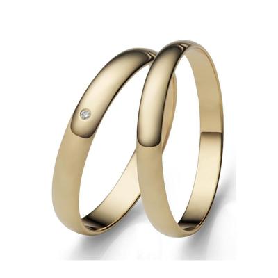 Trauring FIRETTI "Schmuck Geschenk Gold 375 Hochzeit Ehering "LIEBE" Gr. 60, gold (gelbgoldfarben), Fingerringe, 60, ohne Brillant, Gelbgold 585, 3,0mm, Made in Germany, wahlweise mit oder ohne Brillant Image