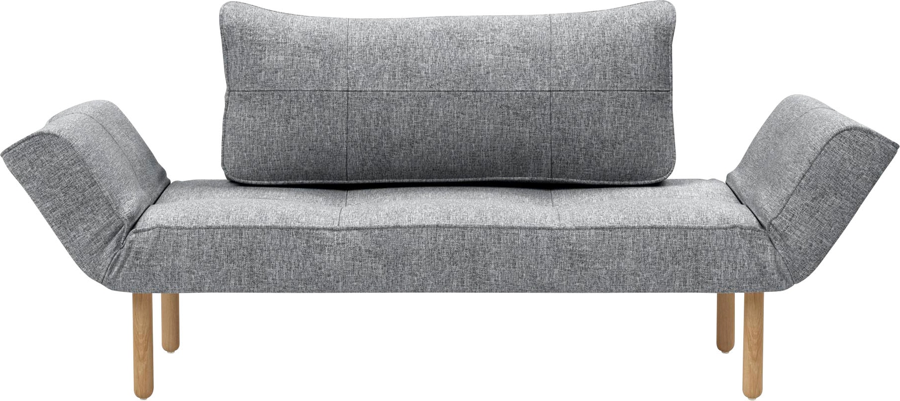 Schlafsofa INNOVATION LIVING ™ "Zeal Bettcouch, bequem mit Federkern, Breite 200cm", grau (granite), B:200cm H:61cm T:70cm, Web SOFT (100% Polyester);Web fein FLASHTEX (100% Polyester);Web grob TWIST (100% Polypropylen);Web fein NIST (96% Polyester,...