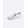 Slipper WALDLÄUFER, Damen, Gr. 4,5, silber (silberfarben), Glattleder, Nubukleder, sportlich, Schuhe