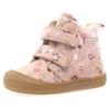 Lauflernschuh NATURINO "Wigghi", Kinder, Gr. 20, rosa blumen, Veloursleder, geblümt, casual, Schuhe, Winterstiefel mit Blumenprint, Größenschablone zum Download