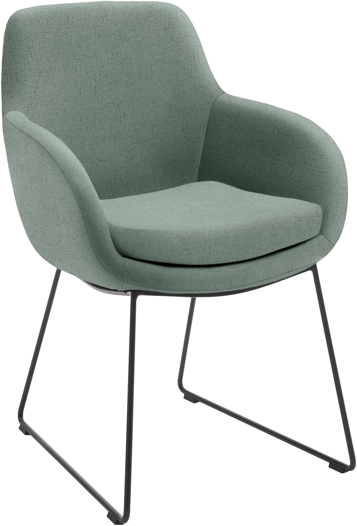 Esszimmerstuhl MUSTERRING "Tavia", orange (orange, eisen schwarz), B:62cm H:86cm T:66cm, Stühle, Esszimmerstuhl