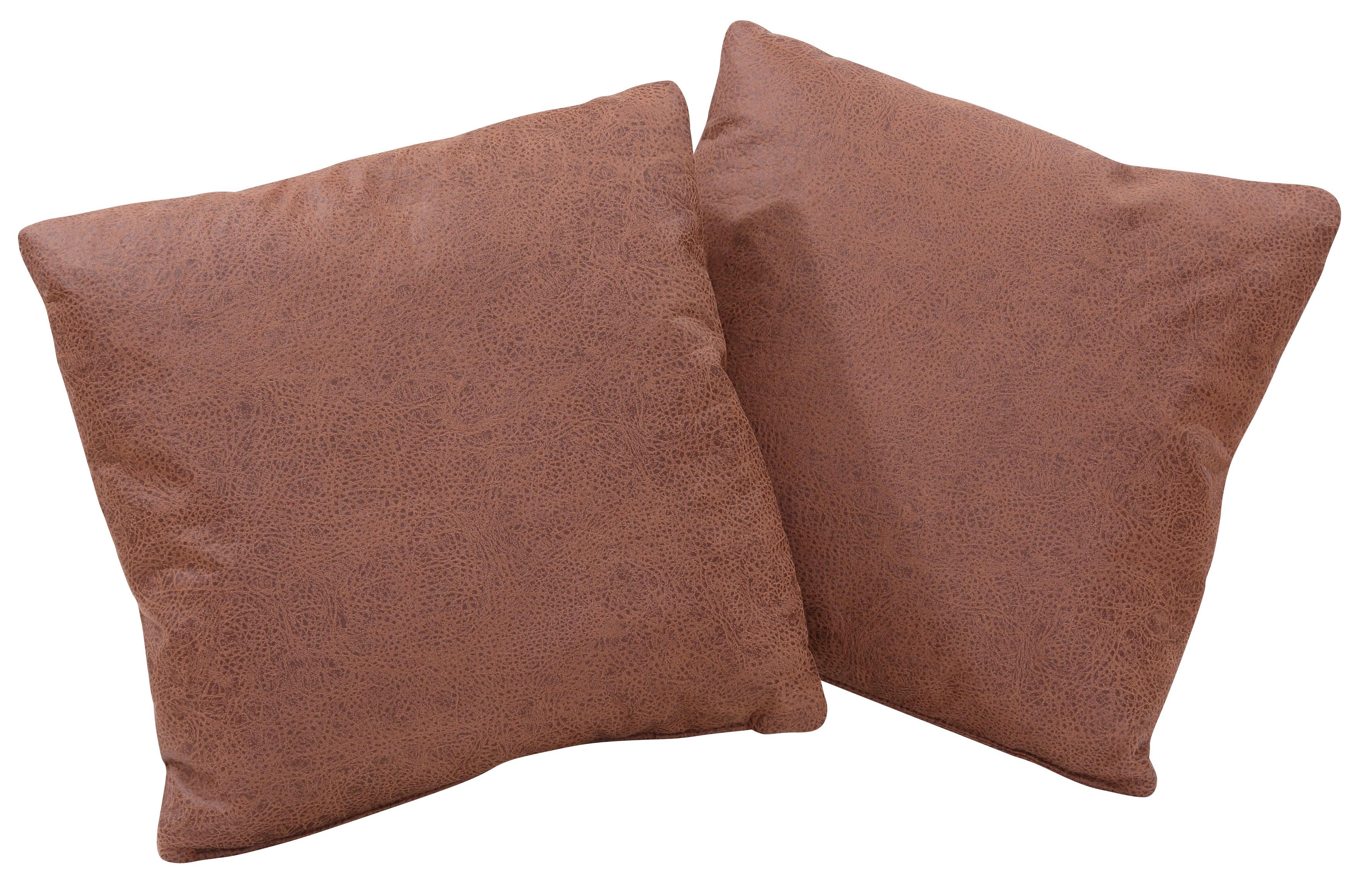 Sofakissen HOME AFFAIRE "Palmera, B: 45 cm", braun (haselnussfarben), B:45cm H:45cm T:15cm, Obermaterial: 100% Polyester, Polsterauflagen, Set: 2 Stück, passend zur Serie