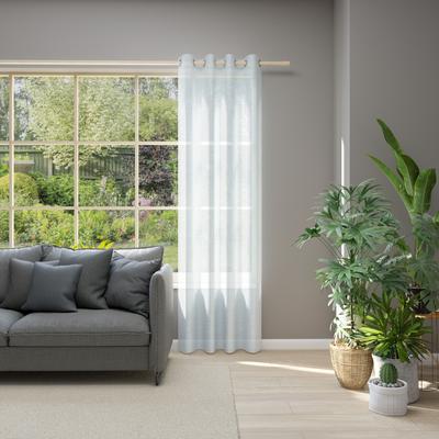 Vorhang NEUTEX FOR YOU "Allure", grau (hellgrau), B:140cm H:230cm, Jacquard, Polyester, Gardinen, Ösenschal mit Metallösen, Breite 140 cm, nach Maß Image