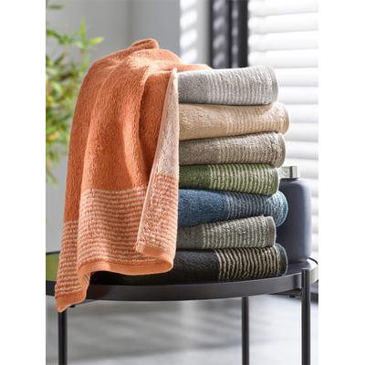 Handtuch CAWÖ Gr. 2, blau (jeansblau), B:80cm L:150cm, 100% Baumwolle, Handtücher (Packung) Image