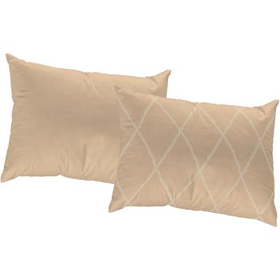 Dekokissen ADAM "Casket Valdelana Light", beige (beige, gemustert), B:60cm L:40cm, Baumwolle, Dekokissen_Sitzkissen_Kissenhüllen, mit Rautenmuster, Wendekissenhülle ohne Füllung, 1 Stück Image