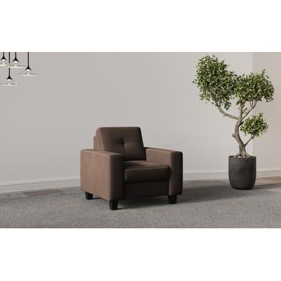 Sessel PLACES OF STYLE "Varese", braun (dunkelbraun), B:96cm H:91cm T:90cm, 100% Polyester, Sessel, inklusive Federkern Image