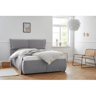 Polsterbett ANDAS "Jenson", grau, B:168cm L:225cm, Struktur weich (85% Polyester/15% Nylon), Betten, als Bettgestell oder mit 3 Matratzenarten und Härtegraden Image