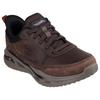 Slip-On Sneaker SKECHERS "ARCH FIT ORVAN", Herren, Gr. 42, braun (dunkelbraun), Leder, Lederimitat, casual, Schuhe, Schnürschuh, Trainingsschuh mit Glide Step