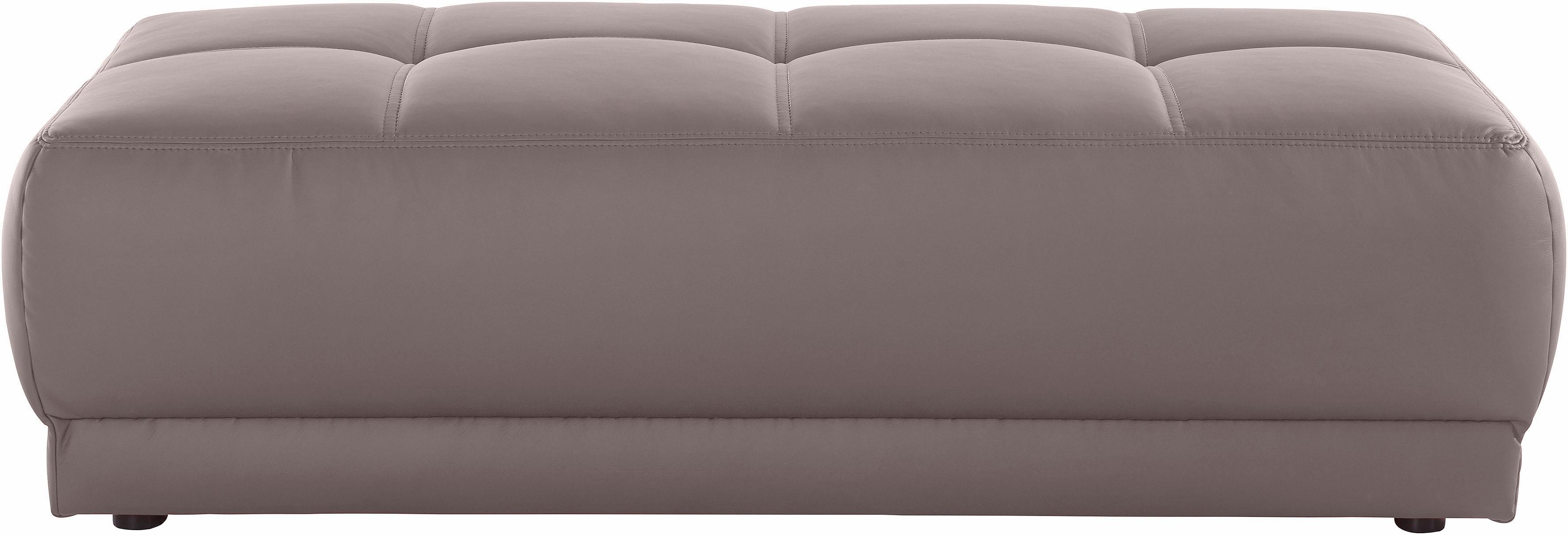 Hocker DOMO COLLECTION "Ava", braun (schlamm), B:150cm H:44cm T:67cm, Struktur (100% Polyester);Microfaser PRIMABELLE (100% Polyester);Kunstleder SOFTLUX;Struktur fein (100% Polyester), Hocker, Polsterhocker