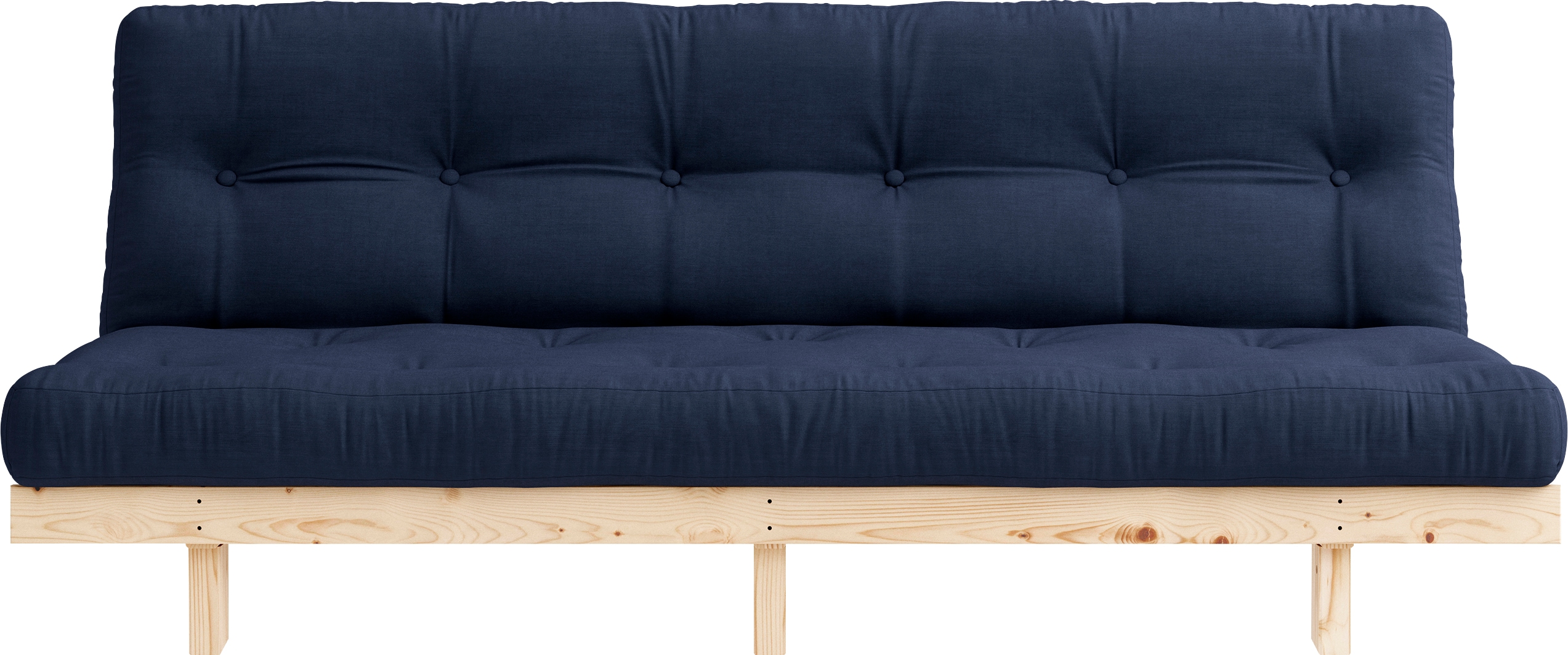 Schlafsofa KARUP DESIGN "Lean", blau (marine), B:190cm H:73cm T:99cm, 80% Baumwolle + 20% polyester, Sofas, mit Bettfunktion und Futonmatratze