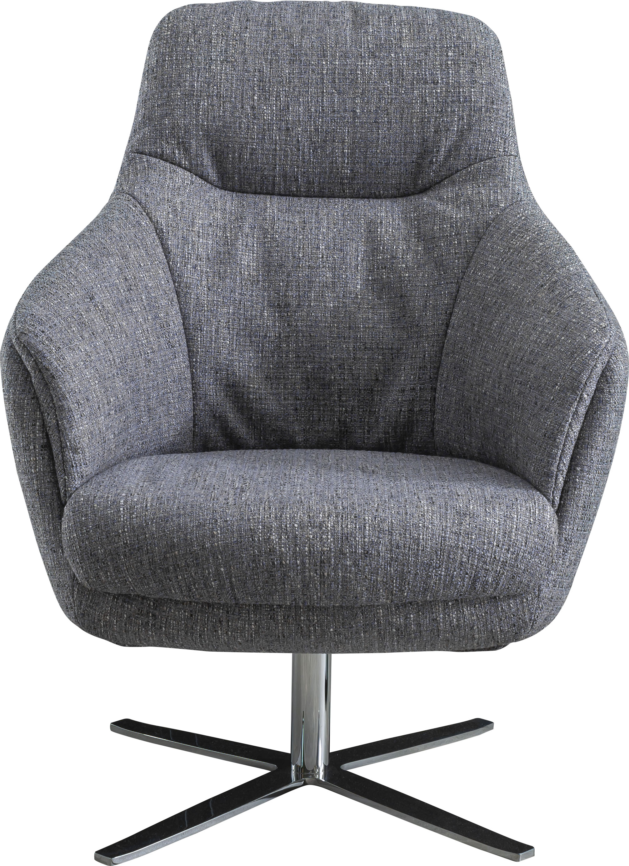 Drehsessel "Sky Sessel bequemer Loungesessel mit tollem Sitzkomfort", blau (blau grau), B:75cm H:99cm T:85cm, 54% Polyarcryl, 46% Polyester, SCHÖNER WOHNEN-KOLLEKTION, Sessel, wahlweise mit Wippfunktion für noch mehr Wohlfühlkomfort