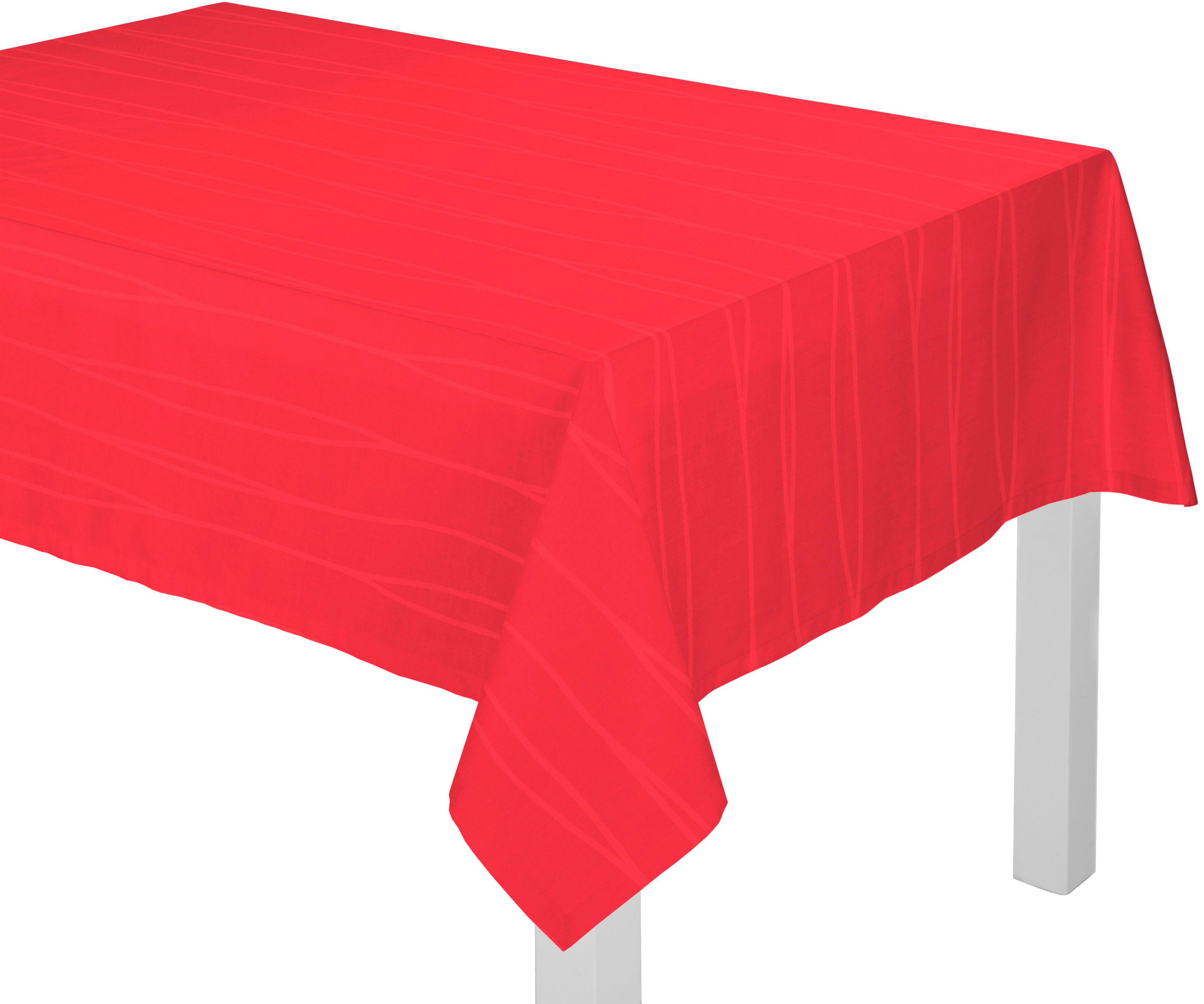 Tischdecke WIRTH "LANGWASSER" Gr. 5, rot, B:130cm L:220cm, Kunstfaser, Tischdecken Image