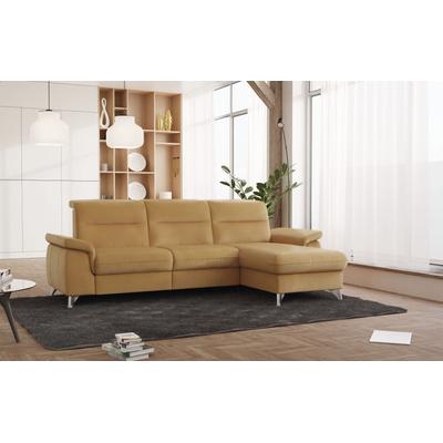 Ecksofa SIT & MORE "Astoria L-Form", gelb (dijon), B:260cm H:91cm T:175cm, 100% Polyester, Sofas, wahlweise mit motorischer Relaxfunktion Image