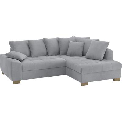 Ecksofa MR. COUCH "Nikita II, L-Form, bis 140kg pro Sitzplatz belastbar", grau (memphis 45 grau), B:243cm H:88cm T:190cm, Memphis (Grundgewebe - 100% Polyester; Nutzschicht- 90% Polyester / 10% Polyamide), Sofas, mit Kaltschaumpolsterung, wahlweise... Image