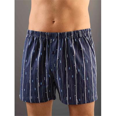 Boxershorts, Herren, Gr. 12, blau (2x marine, bedruckt), 100% Baumwolle, Unterhosen Image