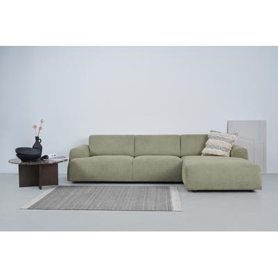 Ecksofa ANDAS "Linkka, Breite 301 cm", grün, B:301cm H:75cm T:163cm, 90% PES, 10% Nylon, Sofas, L-Form, in einem weichen Chenille-Stoff, mit Wellenunterfederung Image