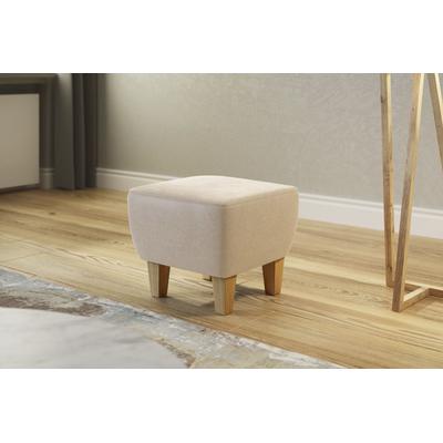 Polsterhocker HOME AFFAIRE "Viva", beige, B:56cm H:46cm T:56cm, 100% Polyester, Hocker, mit Eichenfüßen Image