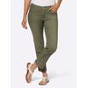5-Pocket-Jeans CASUAL LOOKS, Damen, Gr. 54, Normalgrößen, grün (khaki), 72% Baumwolle, 25% Polyester, 3% Elasthan, unifarben, 7/8-Länge, Jeans
